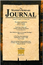 The Master's Seminary Journal Volume 21,…