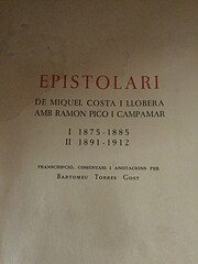 Epistolari de Miquel Costa i Llobera amb…