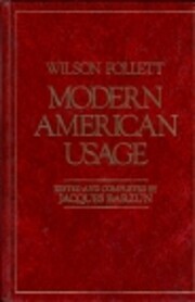 Modern American Usage de Jacques Barzun